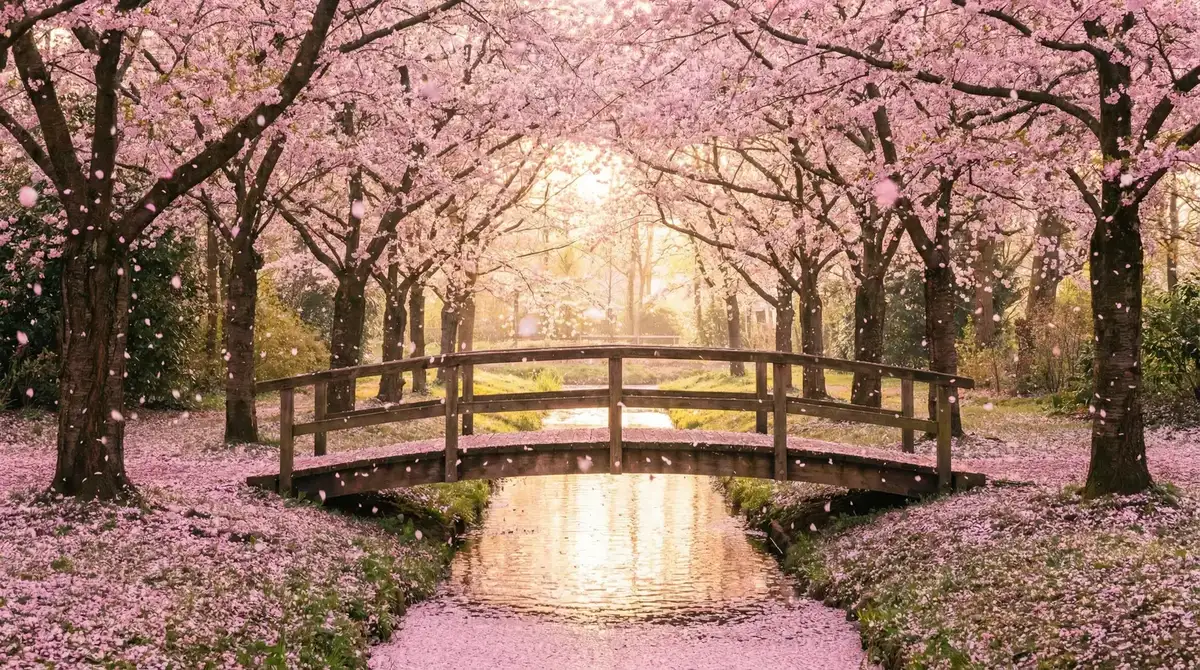 樱花桥畔 - 嫩草研究所 唯美风景